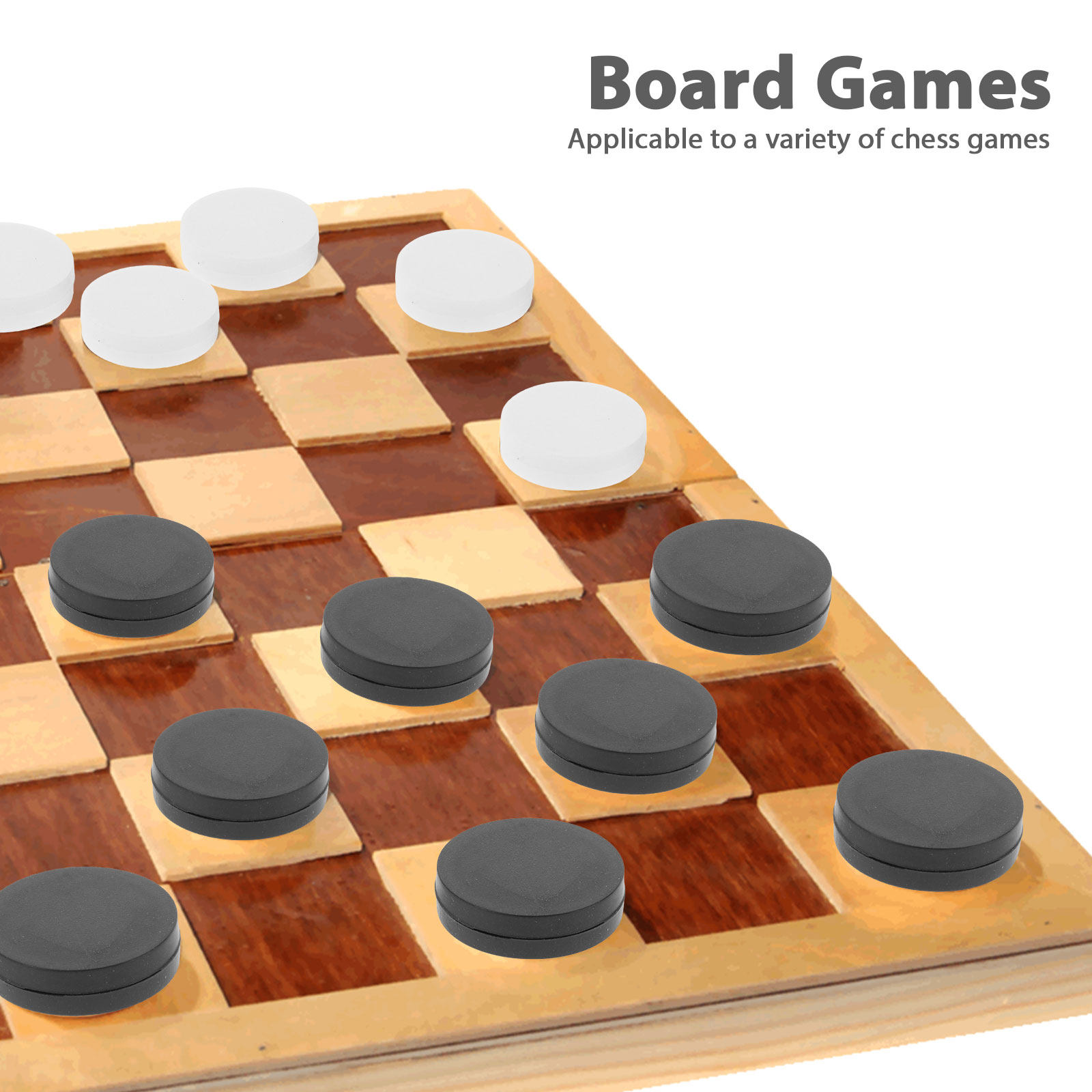 Board Game Store - 30Pcs Plastic Checkers Pieces Round Game