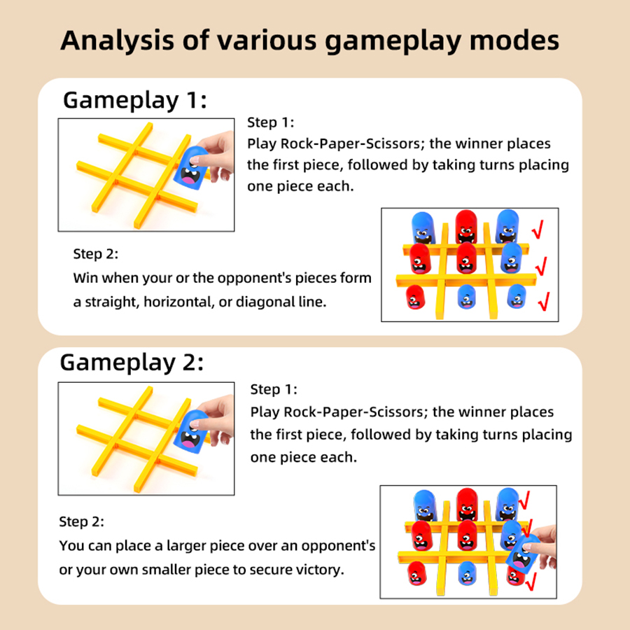 KNYYSECQ Tic Tac Toe Game Crea - Strategy Board Game 评论和价格