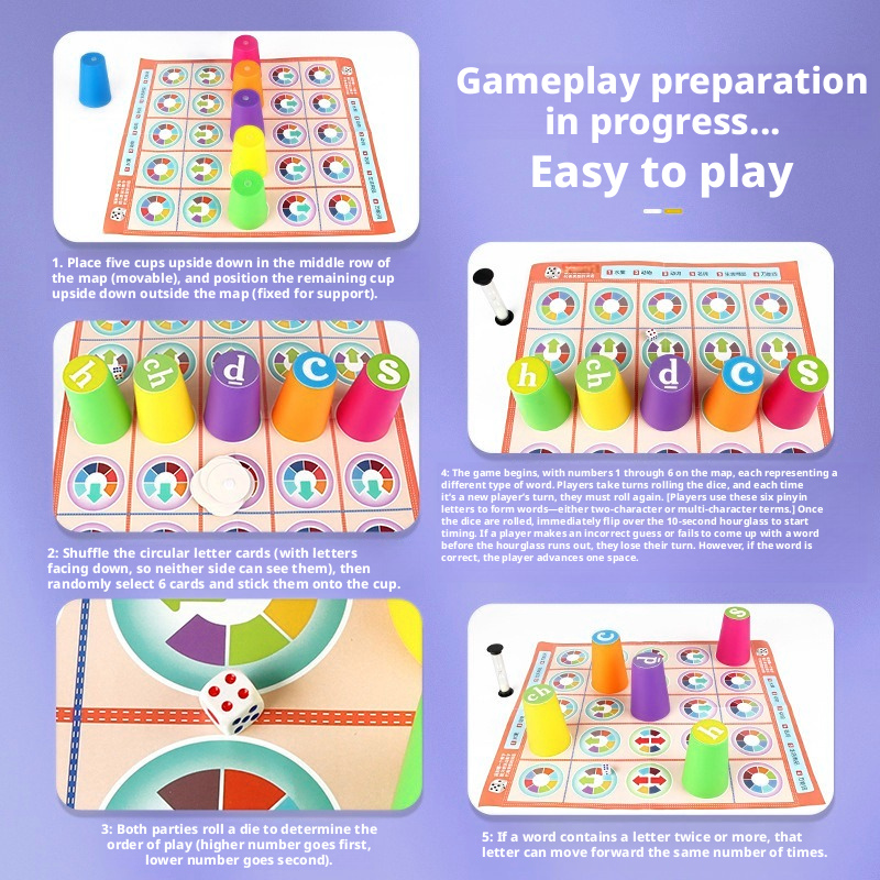 Hot Kids Chinese Pinyin Matchi - Board Game Word 评论和价格