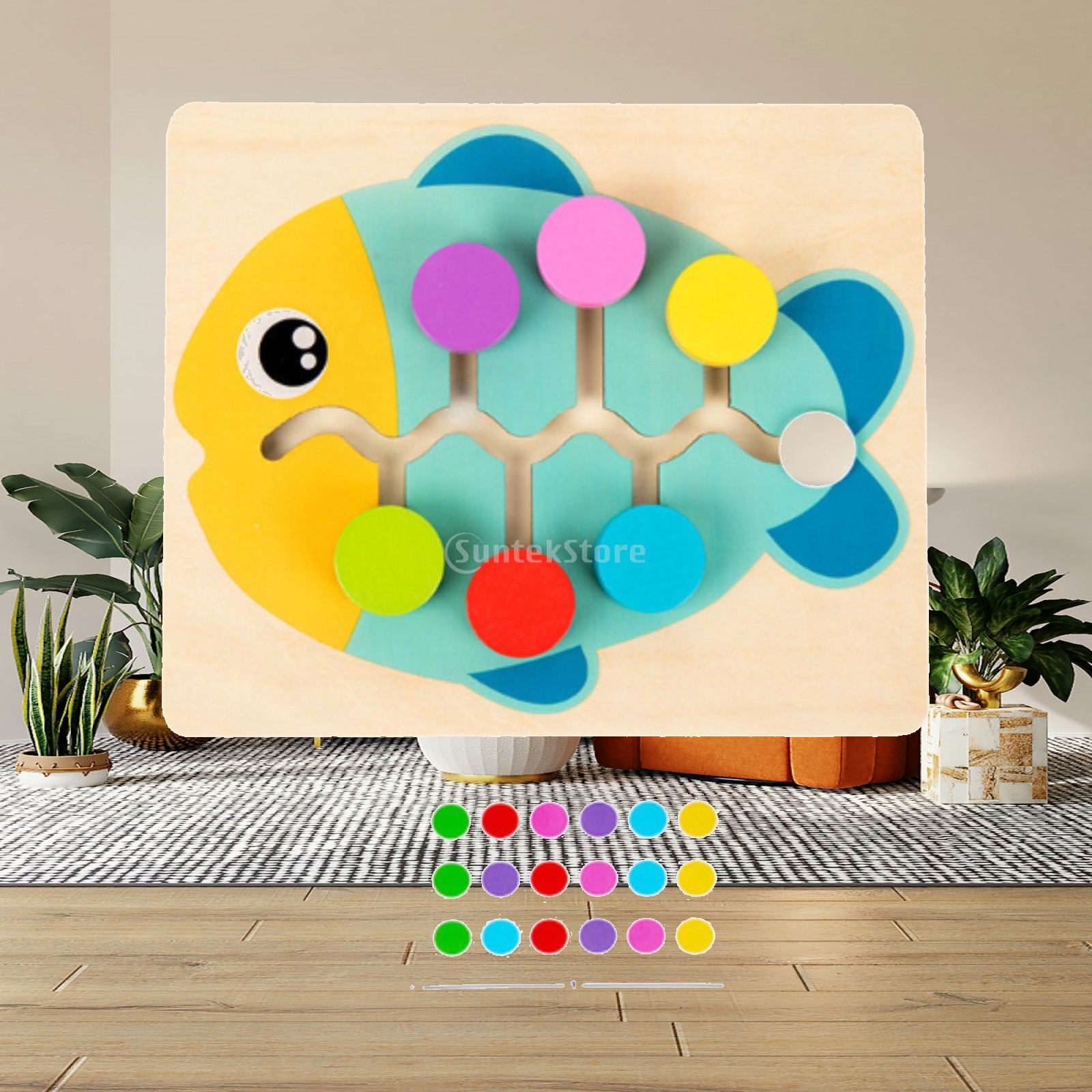 Wood Color Matching Slide Puzz - Strategy Board Game 评论和价格