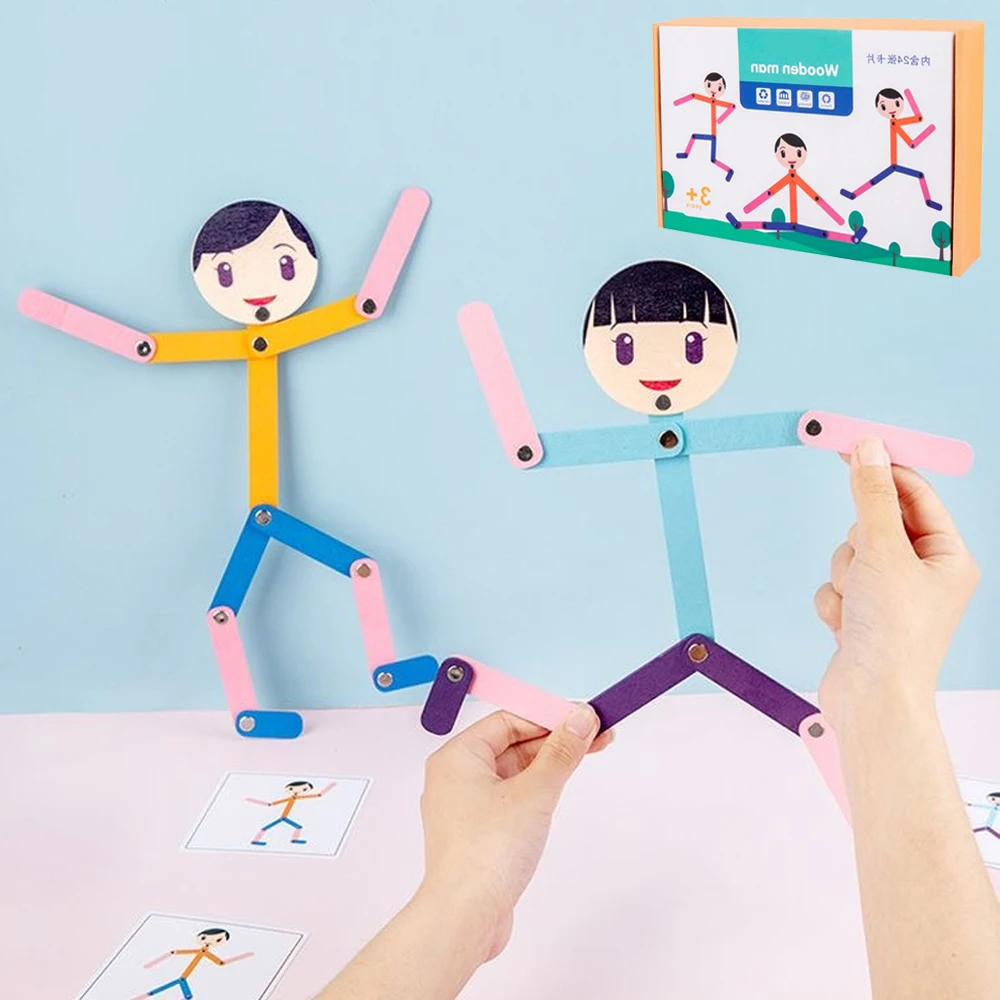 Sport Wooden Man Material DIY  - Board Game Word 评论和价格